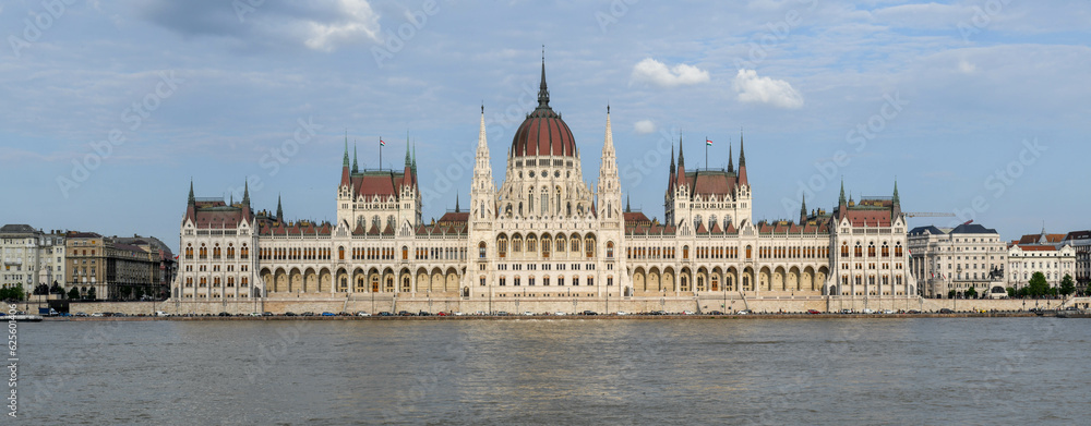 Naklejka premium View of the Parliament at Budapest in Hungary