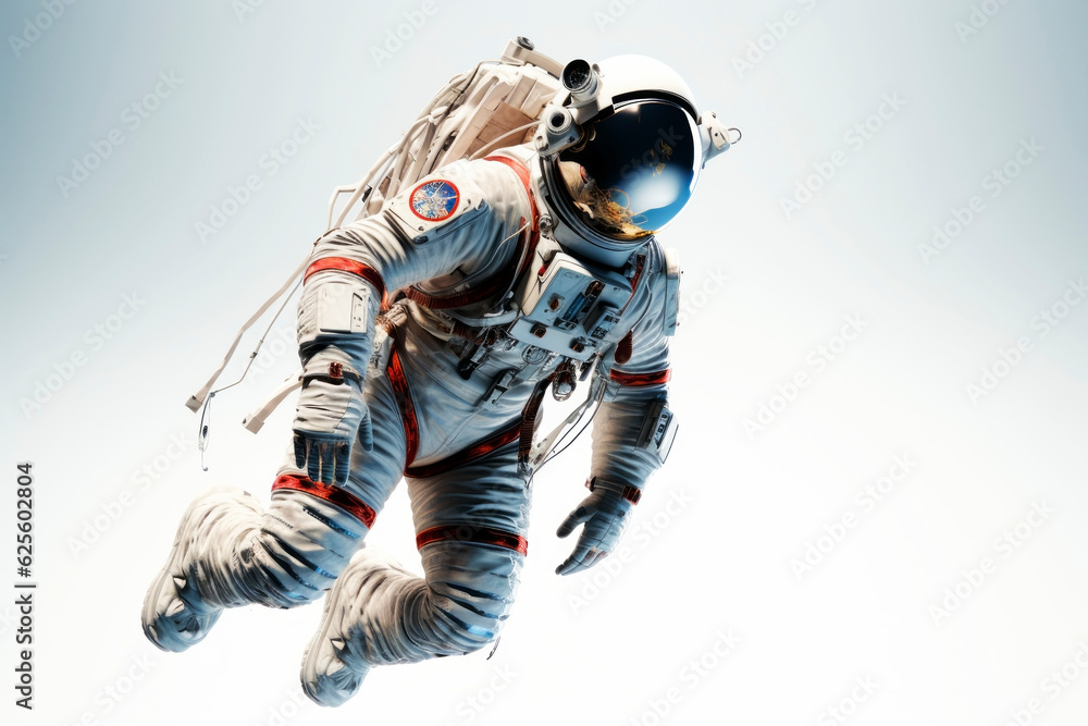 Astronaut on a light background. Generative AI Astronaut on a light background. Generative AI