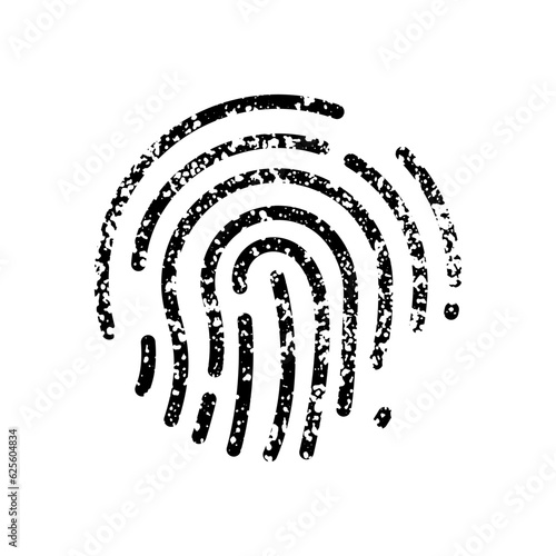 Finger Print Silhouette Icon. Digital Privacy Security. Fingerprint Pictogram. Human Thumbprint, Biometric Identity Sign. Unique Imprint, ID Symbol. Use Safe Password. Isolated Vector Illustration