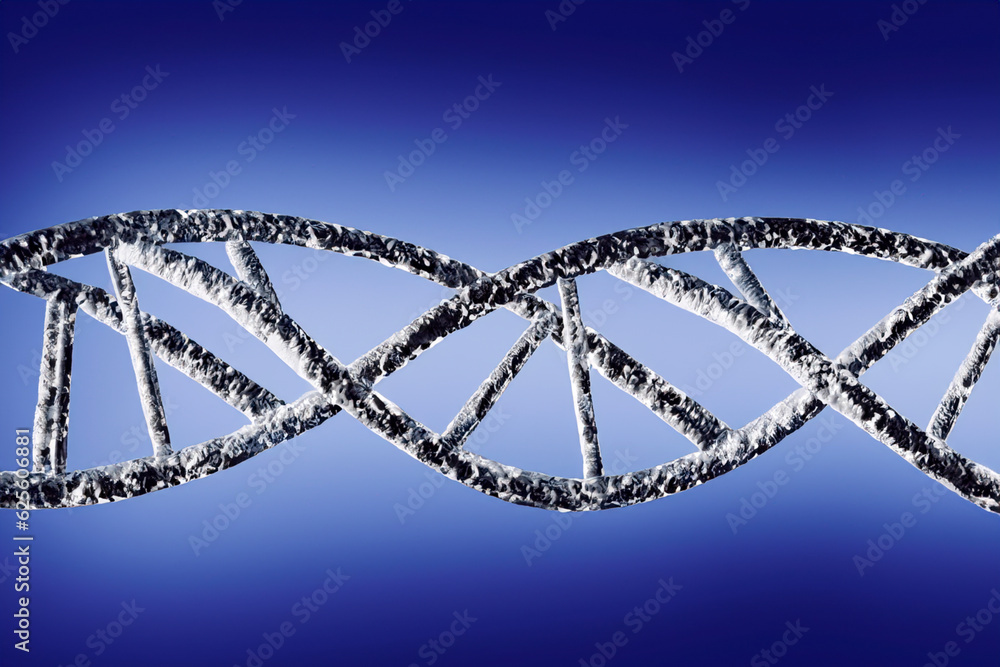 DNA. Illustration of the molecular structure of DNA strands of human
