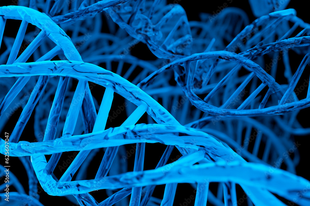 DNA. Illustration of the molecular structure of DNA strands of human