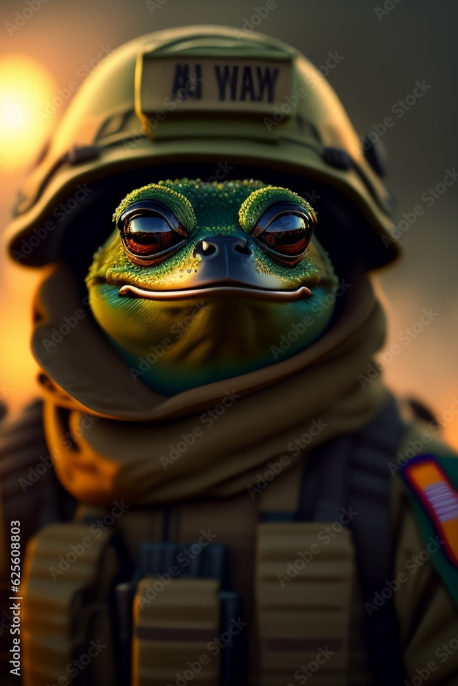 soldier frog, generative ai soldier frog, generative ai
