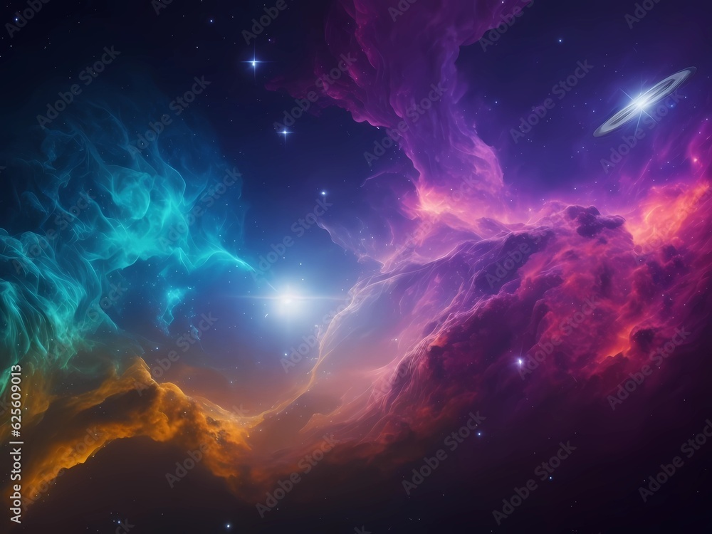 Colorful space galaxy cloud nebula. Stary night cosmos. Universe science Colorful space galaxy cloud nebula. Stary night cosmos. Universe science