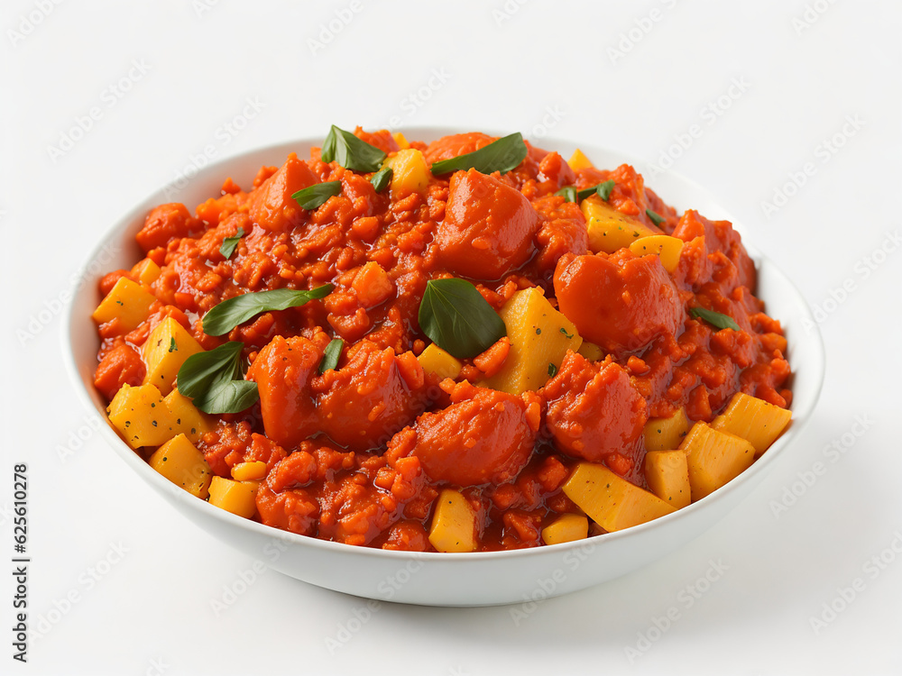 Jambalaya over white background Jambalaya over white background