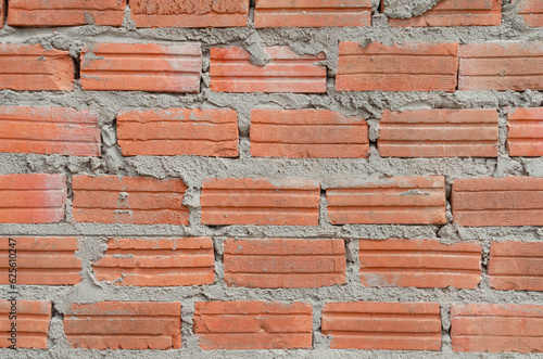 Detailed red brick wall background photo texture