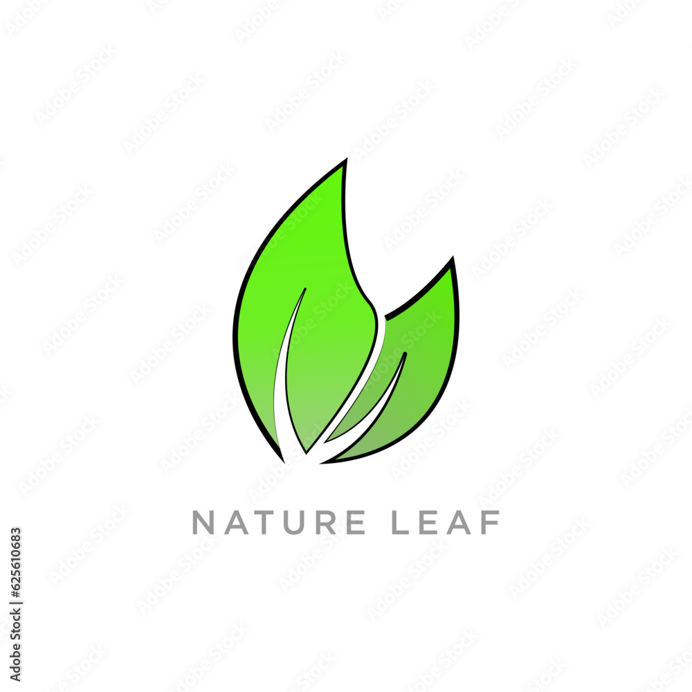 Abstract green leaf logo icon vector design. Landscape, garden, plant, nature and ecology vector logo design. Happy life Logotype Ecology concept icon Abstract green leaf logo icon vector design. Landscape, garden, plant, nature and ecology vector logo design. Happy life Logotype Ecology concept icon