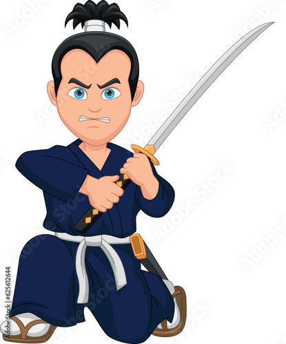 samurai swordsman cartoon