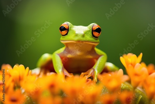 Cute Tree Frog Close-up - Generative ai
