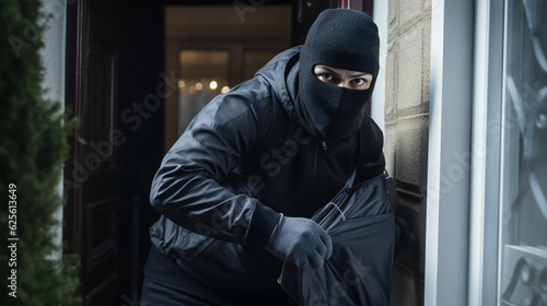 Canvastavla Burglar in mask