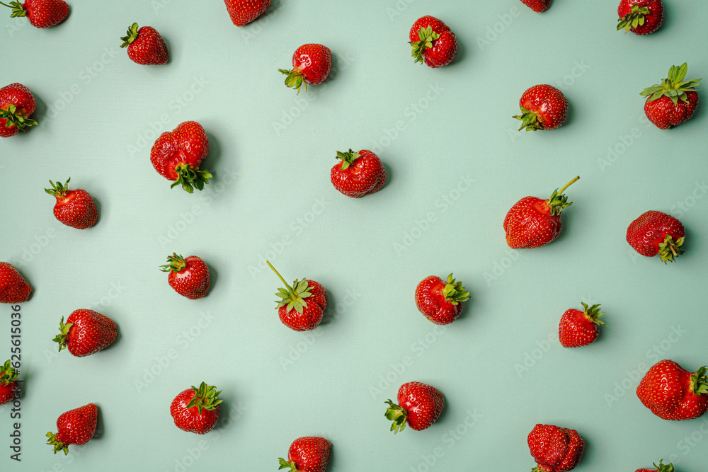 Fresh strawberry flat lay Fresh strawberry flat lay