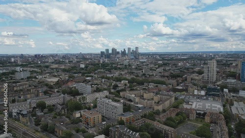 Wallpaper Mural High angle drone shot over the big city. Torontodigital.ca
