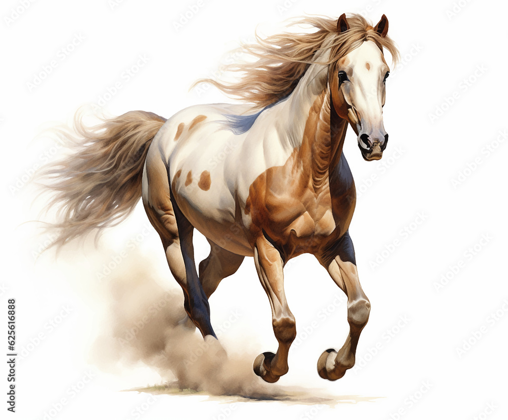 White brown blue spotted horse mane tail hooves an animal is a friend of a person, a pet White brown blue spotted horse mane tail hooves an animal is a friend of a person, a pet