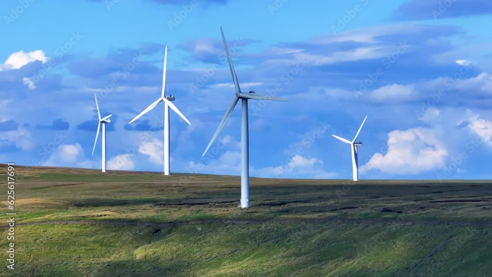Scout Moor Wind Farm in Manchester, United Kingdom. Scout Moor Wind Farm in Manchester, United Kingdom.