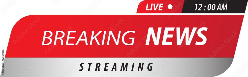 Breaking news Live stream banners collection template vector Breaking news Live stream banners collection template vector