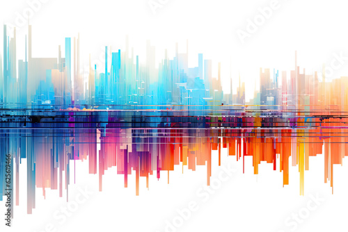 abstract futuristic background, isolated on a transparent background, generative ai