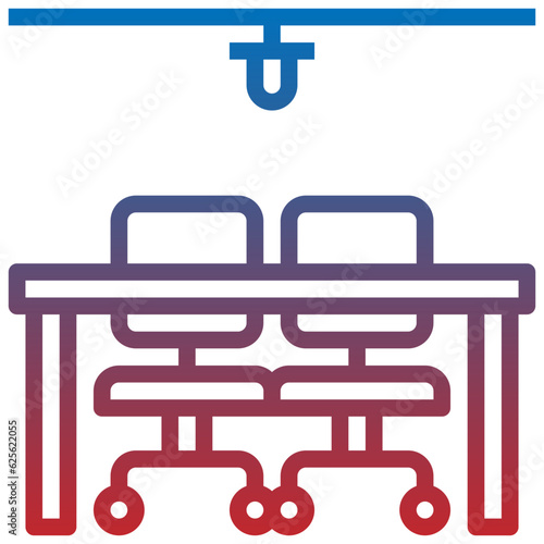 desk line icon,linear,outline,graphic,illustration