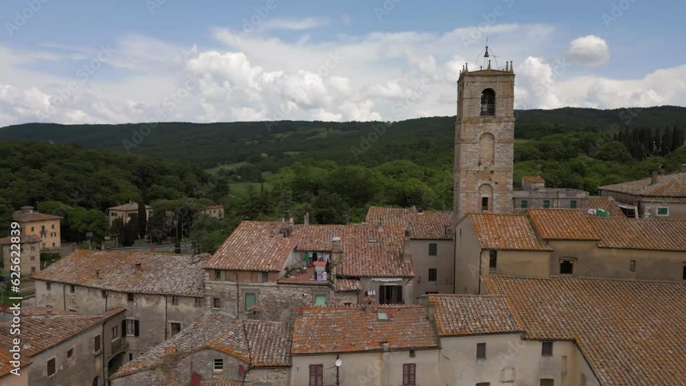 San Casciano dei Bagni Tuscany Italy Aerial view San Casciano dei Bagni Tuscany Italy Aerial view