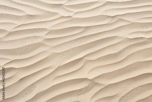 Closeup Of The Textured Sandy Pattern On Beach. Generative AI