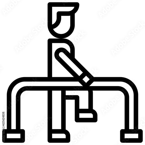physiotherapy line icon,linear,outline,graphic,illustration
