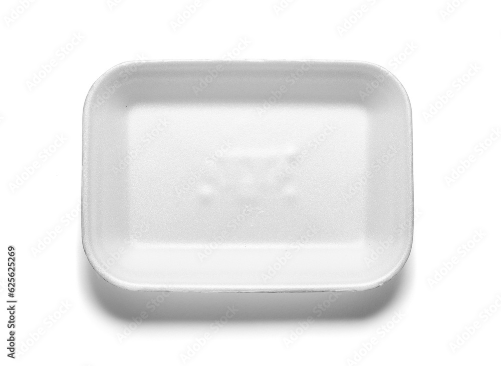 white styrofoam tray from above with a semitransparent shadow white styrofoam tray from above with a semitransparent shadow