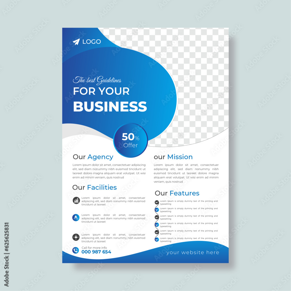 Modern business flyer A4 vector template for digital marketing agency, suitable for business poster layout, corporate banners, and leaflets, cover page, perfect for creative professional business Modern business flyer A4 vector template for digital marketing agency, suitable for business poster layout, corporate banners, and leaflets, cover page, perfect for creative professional business