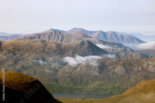A'Mhaighdean and An Teallach Wester Ross Mountains from Liathach, Scotland Landscape