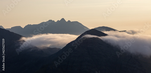 Photo The Black Cuillin Mountains from Beinn na Caillich, Isle of Skye, Scotland Lands