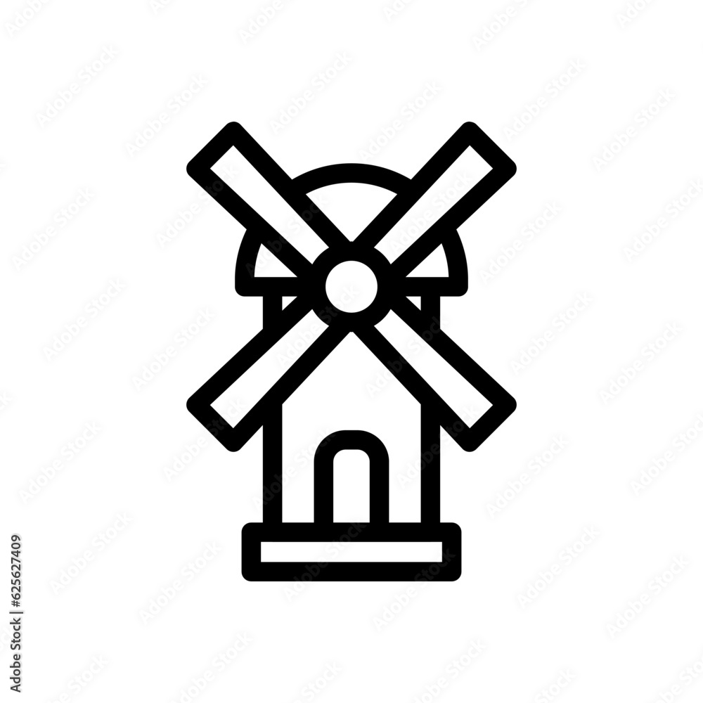 windmill line icon illustration vector graphic. Simple element illustration vector graphic, suitable for app, websites, and presentations isolated on white background windmill line icon illustration vector graphic. Simple element illustration vector graphic, suitable for app, websites, and presentations isolated on white background