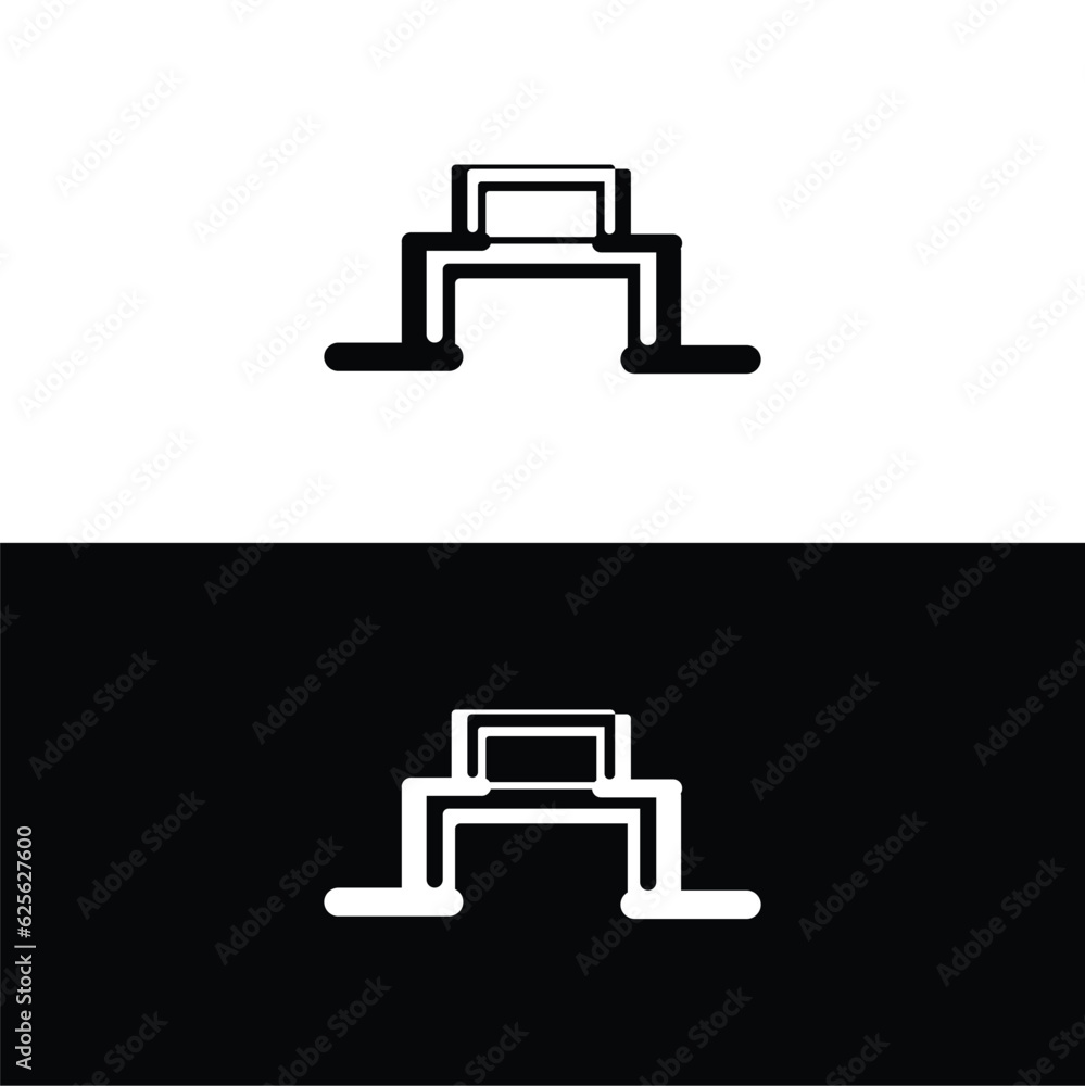 Rectangle vector logo template design Rectangle vector logo template design