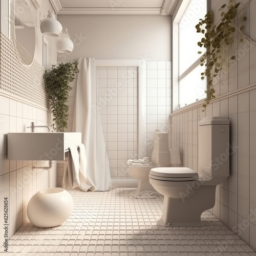 modern scandinavia interior bathroom design house beautiful design and decoration style interior ideas and decor background ai generate