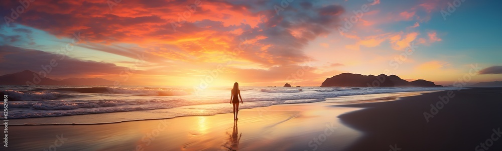 photo landscape of the sunset on the sea beach photo landscape of the sunset on the sea beach