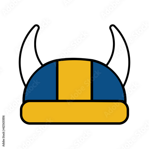 Sweden flag viking helmet isolated vector illustration