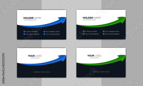 Creative unique, Professional, Luxury, Modern and simple corporate business visiting card design template ideas for personal identity stock illustration