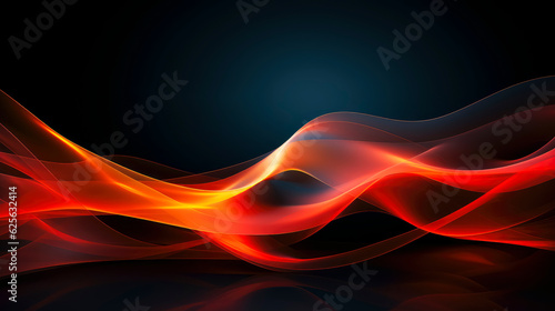 Colorful abstract blue and orange twisting background.