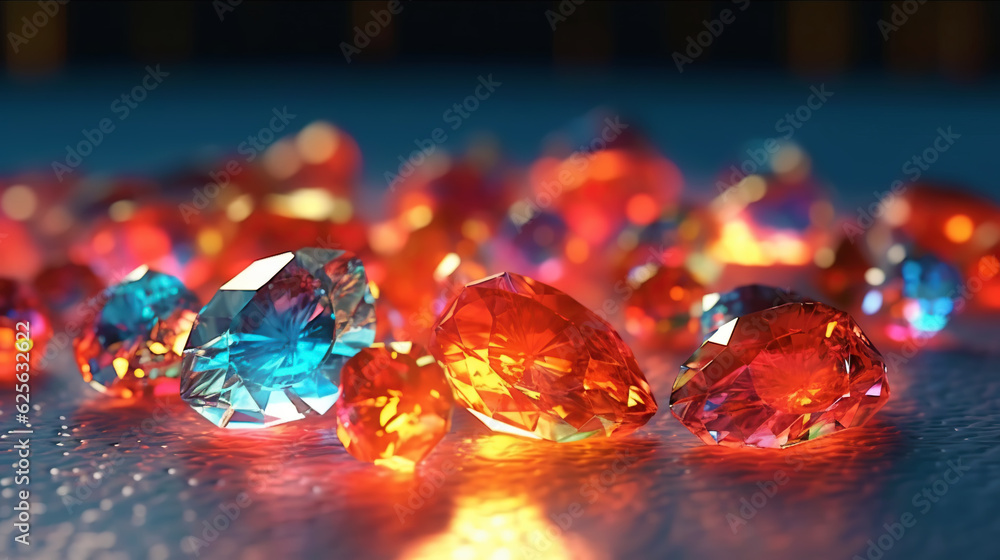 Amazing bright and shiny Sunset Fire Opal crystal cluster background. Jewel mineral detailed macro. Generative AI Amazing bright and shiny Sunset Fire Opal crystal cluster background. Jewel mineral detailed macro. Generative AI
