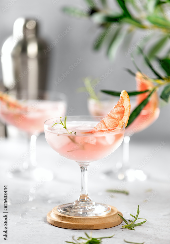 Pink grapefruit gin gimlet cocktail ready to drink Pink grapefruit gin gimlet cocktail ready to drink