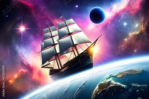 sailing ship on the planet. generative ai