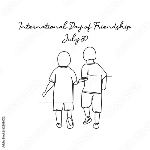 line art of international day of friendship good for international day of friendship celebrate. line art. illustration.