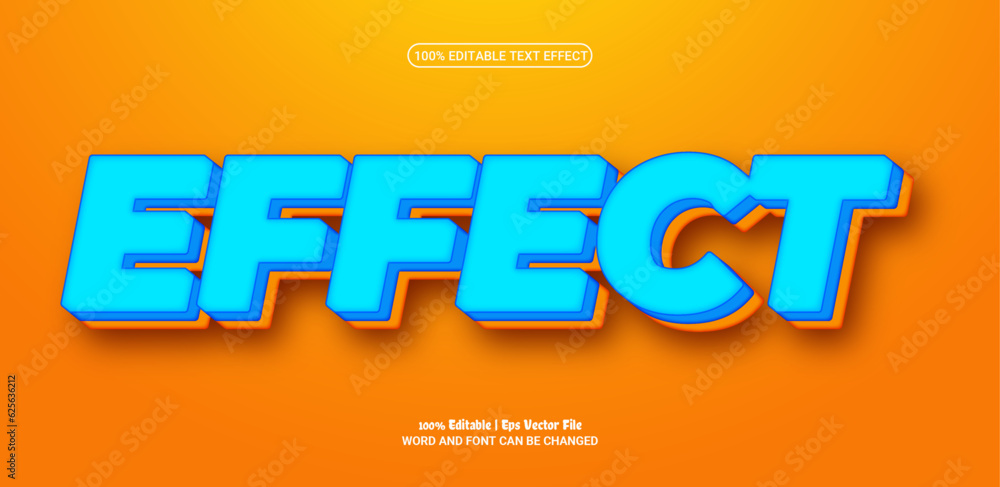 Effect 3d editable premium vector text effect