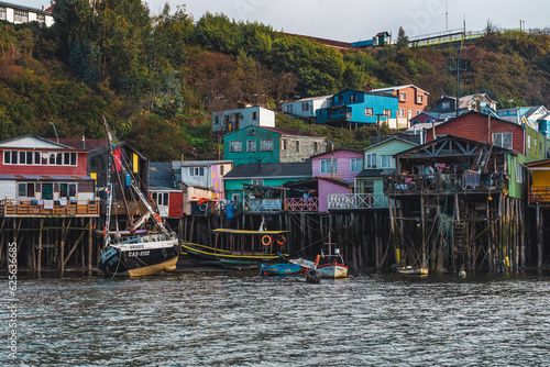 palafitos stilted houses in Castro on chiloe in Chile © Hannes