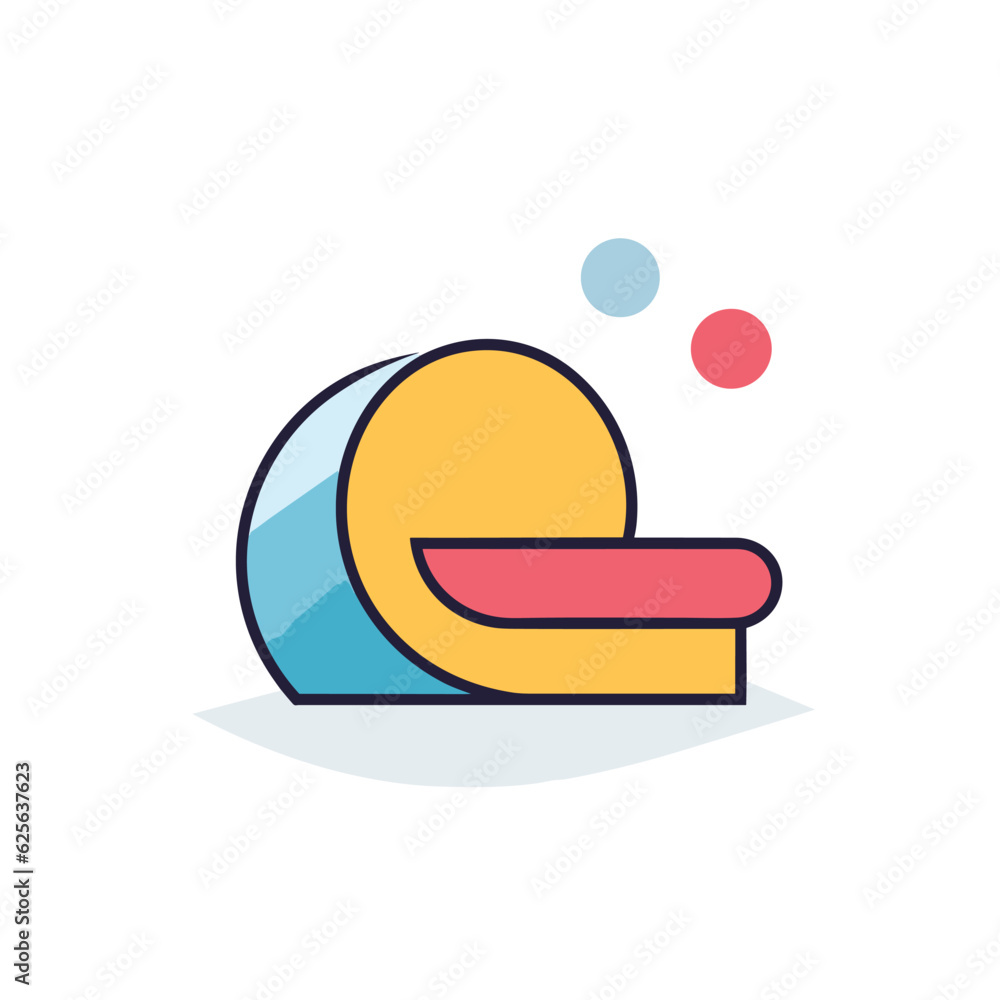 Vector of a vibrant yellow and blue object with bubbles floating in the air Vector of a vibrant yellow and blue object with bubbles floating in the air