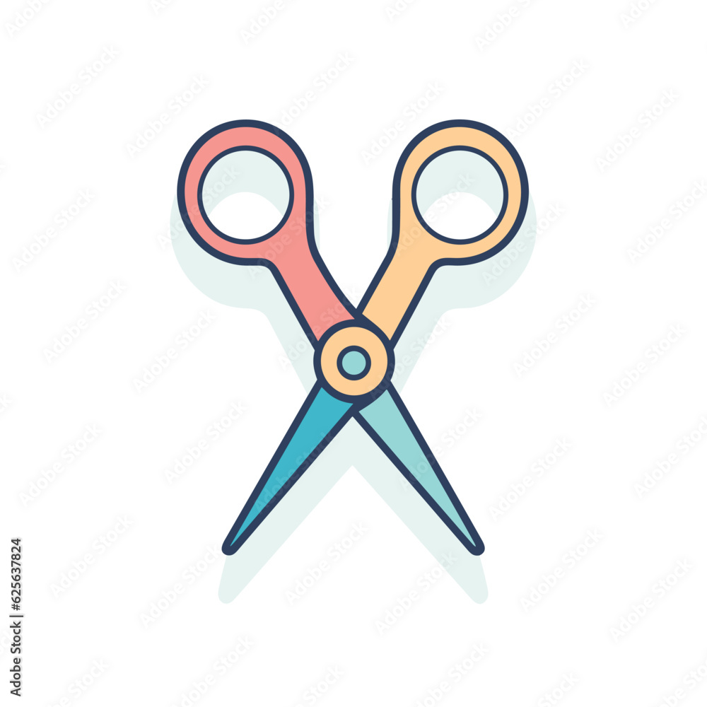 Vector of a pair of scissors on a clean white background Vector of a pair of scissors on a clean white background