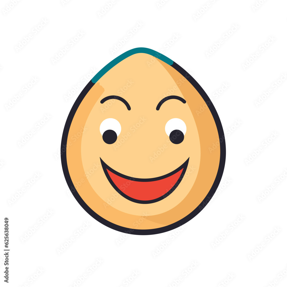 Fototapeta premium Vector of a smiling orange on a flat surface