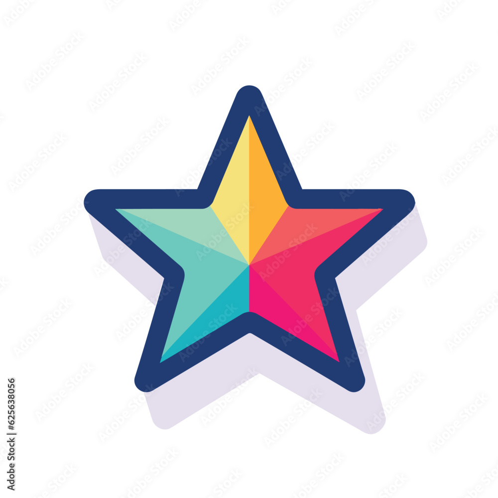 Obraz premium Vector of a vibrant star against a clean white backdrop