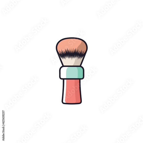 Vector of a flat pink brush on a white background