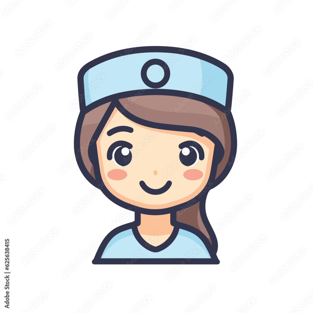 Vector of a woman wearing a stylish hat with a flat design