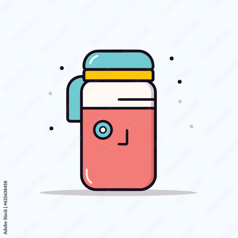 Vector of a closed jar filled with liquid Vector of a closed jar filled with liquid