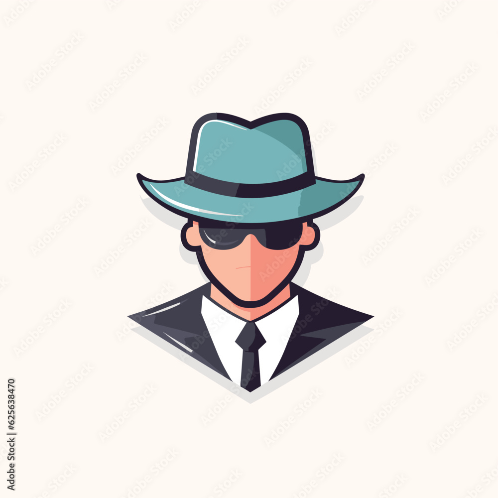 Vector of a stylish man wearing a hat and sunglasses in a modern urban setting Vector of a stylish man wearing a hat and sunglasses in a modern urban setting