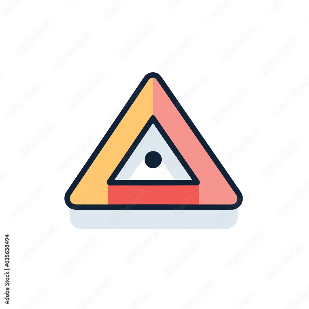 Vector of a geometric triangle with a central dot, showcasing a minimalist and modern design Vector of a geometric triangle with a central dot, showcasing a minimalist and modern design