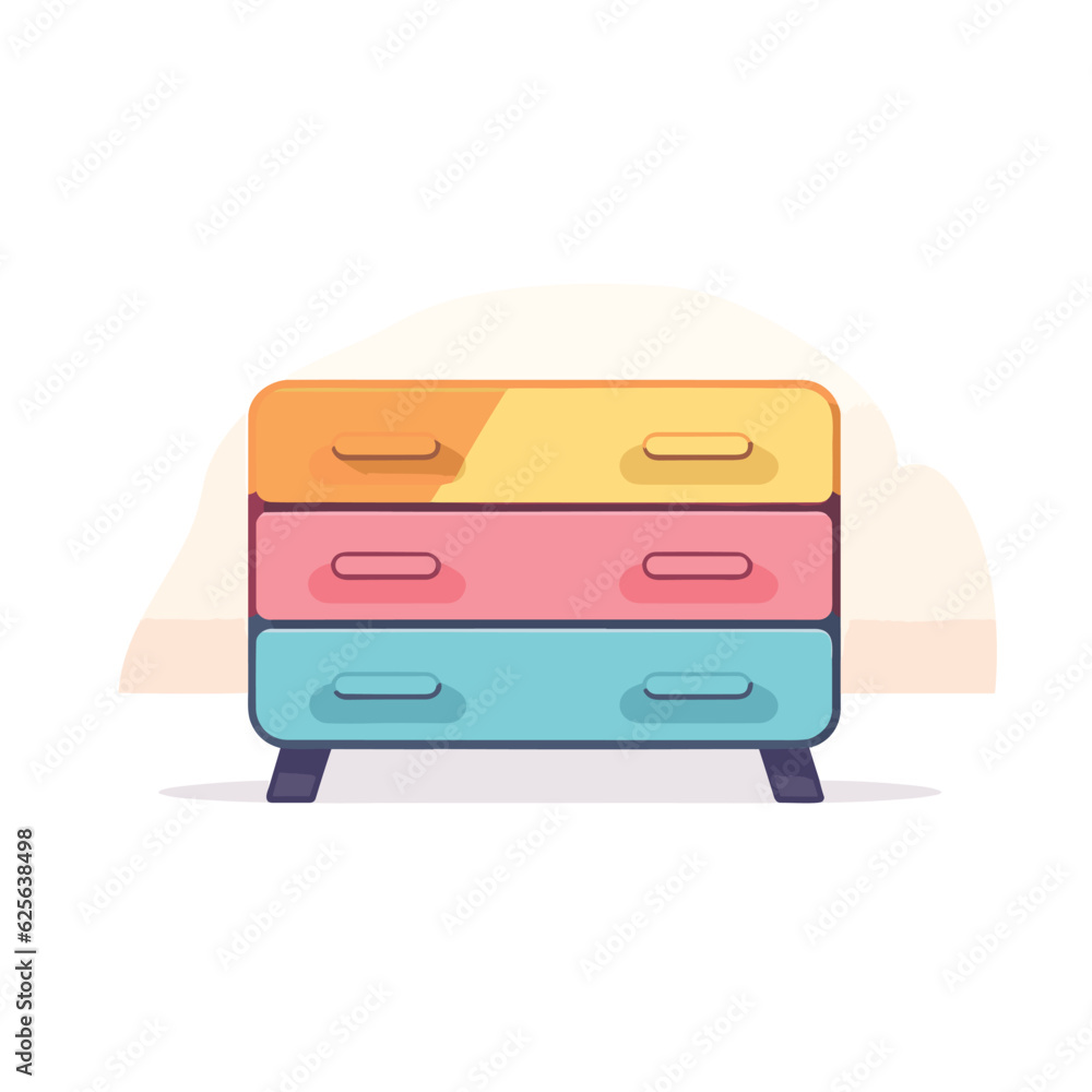 Vector of three stacked boxes in a neat and organized arrangement Vector of three stacked boxes in a neat and organized arrangement